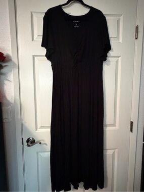 Torrid Super Soft Black Women's Maxi Dress - Classic Short Sleeve